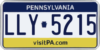 PA license plate LLY5215