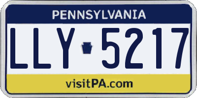 PA license plate LLY5217
