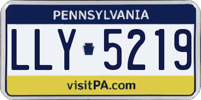 PA license plate LLY5219
