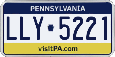 PA license plate LLY5221