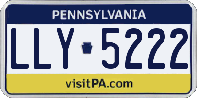 PA license plate LLY5222