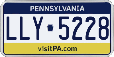 PA license plate LLY5228