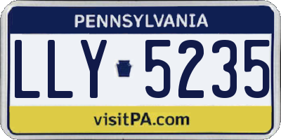 PA license plate LLY5235