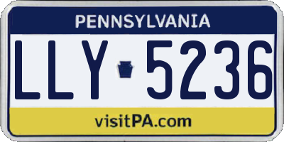 PA license plate LLY5236