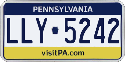PA license plate LLY5242