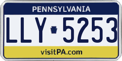 PA license plate LLY5253