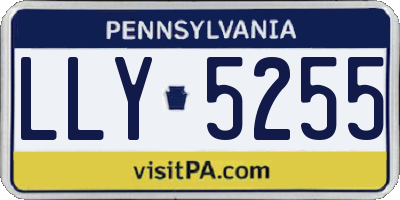 PA license plate LLY5255