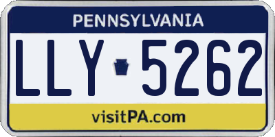 PA license plate LLY5262