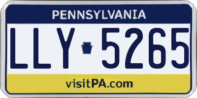PA license plate LLY5265
