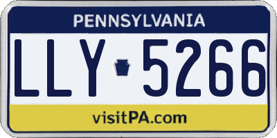 PA license plate LLY5266