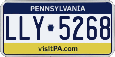 PA license plate LLY5268
