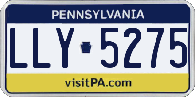 PA license plate LLY5275