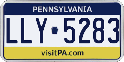 PA license plate LLY5283