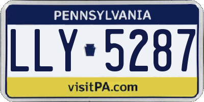 PA license plate LLY5287