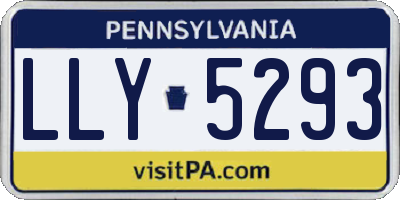 PA license plate LLY5293
