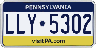 PA license plate LLY5302