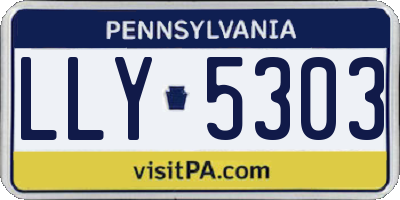 PA license plate LLY5303
