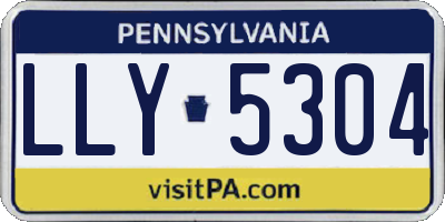 PA license plate LLY5304