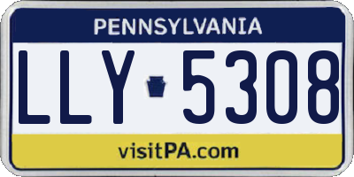 PA license plate LLY5308