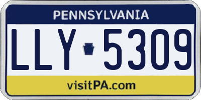 PA license plate LLY5309