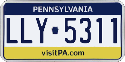 PA license plate LLY5311