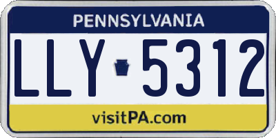 PA license plate LLY5312
