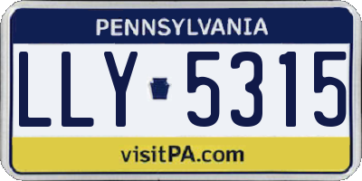 PA license plate LLY5315
