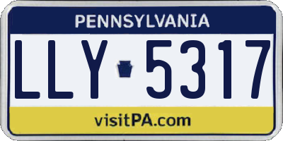 PA license plate LLY5317