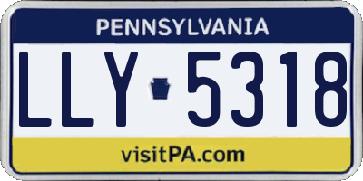 PA license plate LLY5318