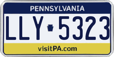 PA license plate LLY5323