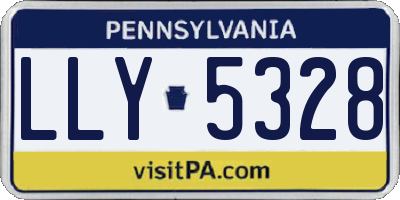 PA license plate LLY5328