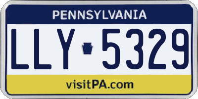 PA license plate LLY5329