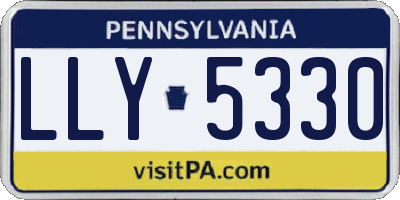 PA license plate LLY5330