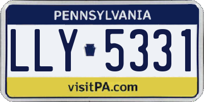 PA license plate LLY5331