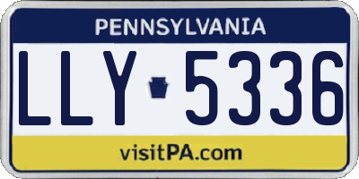 PA license plate LLY5336