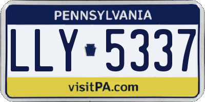 PA license plate LLY5337