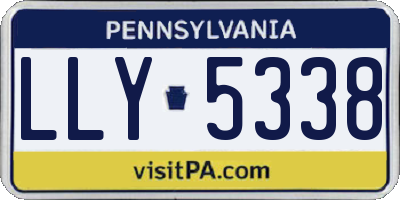 PA license plate LLY5338