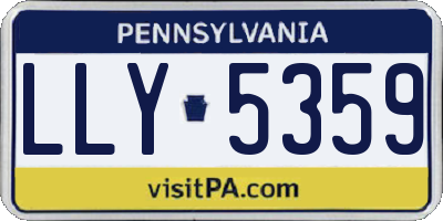 PA license plate LLY5359