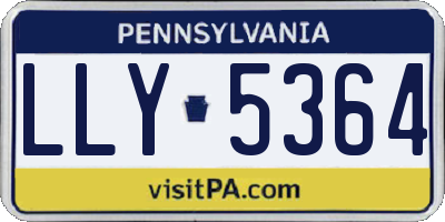 PA license plate LLY5364