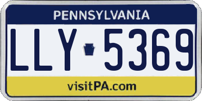 PA license plate LLY5369