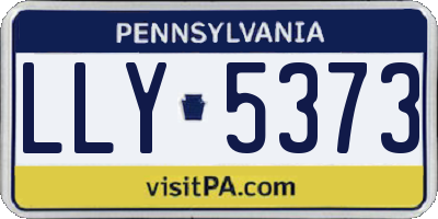 PA license plate LLY5373