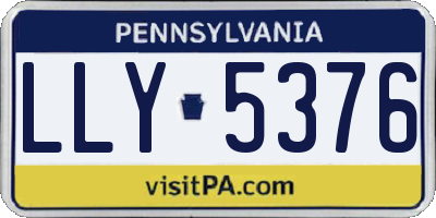 PA license plate LLY5376