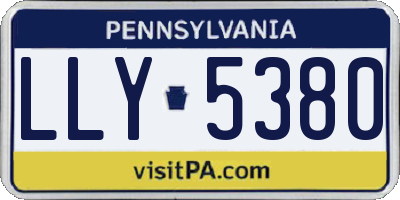 PA license plate LLY5380