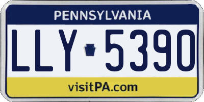 PA license plate LLY5390
