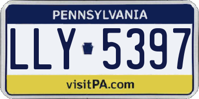 PA license plate LLY5397