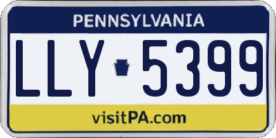 PA license plate LLY5399