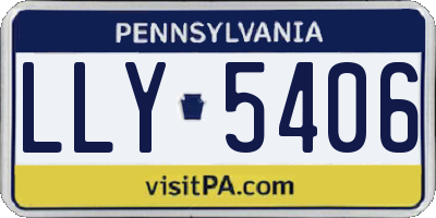 PA license plate LLY5406