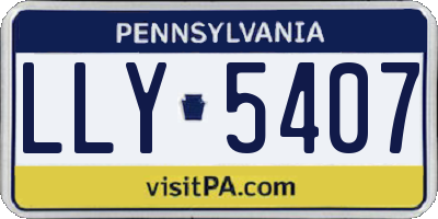 PA license plate LLY5407