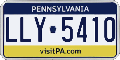 PA license plate LLY5410