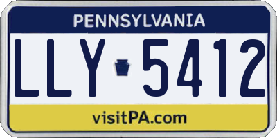 PA license plate LLY5412